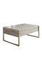 Hanah Home Mesa de centro Luxe Travertino y Dorado